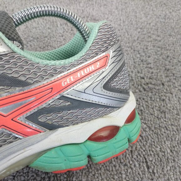 Asics Gel Flux 2 Womens Size 9.5 Running Shoes Low Top Gray Pink Trainers - Picture 6 of 12